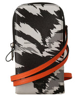 Dolce & Gabbana Gray Leather Cross Body Neck Strap Card Pocket Wallet -   -  Dolce & Gabbana.